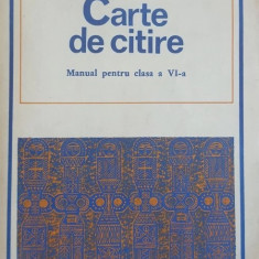 1976 Carte de citire Manual pentru clasa a VI-a Lucia Atanasescu, cartonata