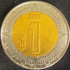 Moneda bimetal 1 NUEVO PESO - MEXIC, anul 2005 *cod 1055