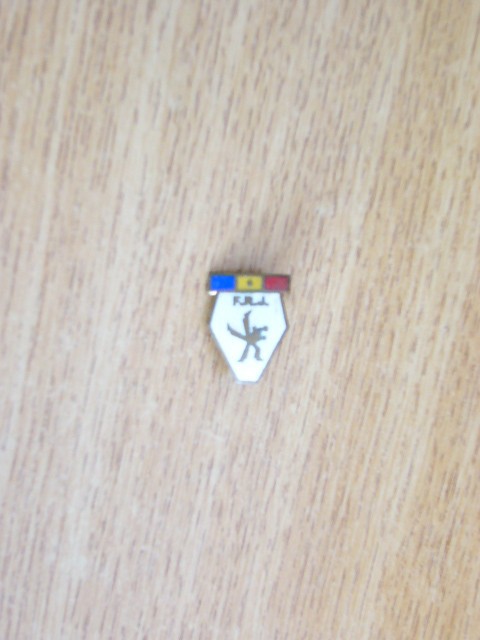 QW9 N5 75 - insigna - sport comunism - Judo - Federatia romana de judo