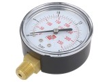 Manometru PNEUMAT 0-25 bar, 63 mm, G1/4, Lichide/Gaze, Carcasa Plastic, Clasa Precizie 2.5