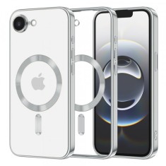 Husa MagSafe pentru Apple iPhone 16e, Techsuit, Luxury Crystal, Argintie
