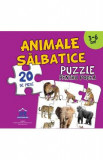 Animale salbatice. Puzzle pentru podea 3-6 ani