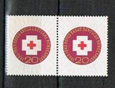 GERMANIA 1963 - CRUCEA ROSIE GERMANA SERIE COMPLETA NESTAMPILATA PERECHE foto