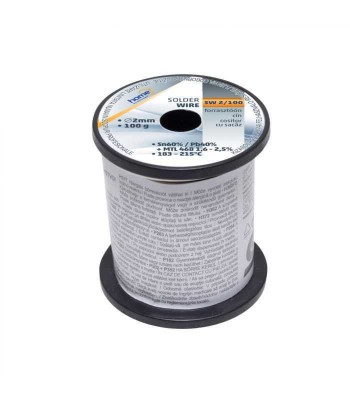 Fludor cositor cu sacaz 2.0mm 100g SN/PB 60/40 2.5flux HOME foto