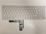 Tastatura Laptop, Lenovo, IdeaPad Slim 5 15ARP10 Type 83J3, iluminata, alba, layout UK