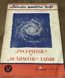 DVP2 Cartea Rusa, Stiinta pentru toti, Nr. 17 Inceputul si sfarsitul lumii