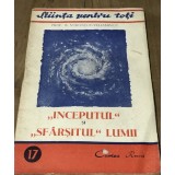 DVP2 Cartea Rusa, Stiinta pentru toti, Nr. 17 Inceputul si sfarsitul lumii