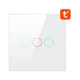 Intrerupator touch, LZTS02-EU-W3, Avatto, ABS, 10 A, 86 x 86 x 33 mm, Alb - Nu necesita nul, Smart, Altele