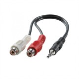 Adaptor jack stereo 3.5mm la 2 x RCA T-M 20cm, Value 11.99.4340