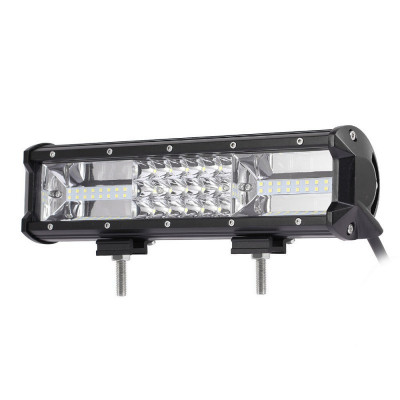 LED Bar Auto 162W, leduri pe 3 randuri, 12V-24V, 11340 Lumeni, 12&amp;Prime;/30,5 cm, Combo Beam 12/60 Grade foto