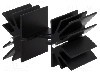 Radiator extrudat, aluminiu, 25.4mm x neagra, STONECOLD - HS-142-25 foto