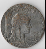 Medalie Exposition Universelle Internationale 1900 - Franta, 106 g, argintata