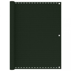 vidaXL Paravan pentru balcon, verde inchis, 120x300 cm, HDPE foto
