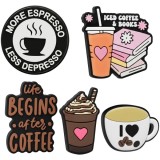 Sticker 3D OEM Coffee pentru Husa Telefon / Tableta, Set 5 bucati, Multicolor