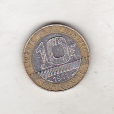 bnk mnd Franta 10 franci 1991 bimetal