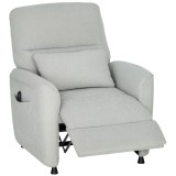 HOMCOM Fotoliu Relax Electric cu Masaj și &Icirc;ncălzire, Silențios, Reclinabil 150&deg; &icirc;n Cinilă cu Pernă, Funcție de Memorie, 2 Telecomenzi, Suport pentru P