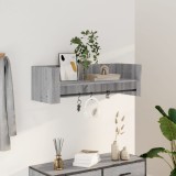 Gossi raft de perete, gri sonoma, 100x35x30,5 cm, lemn prelucrat
