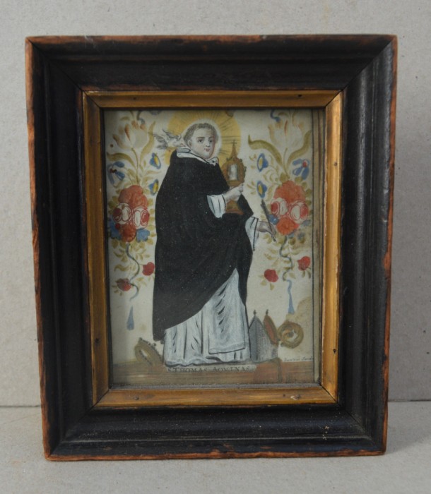 Joan van Sande &quot;Toma de Aquino&quot; gravura veche sec 17