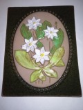 Placa ceramica aplica de perete Jie Gantofta Suedia decor perete flori albe Aimo design