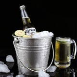Cumpara ieftin Galeata pentru gheata, capacitate 6L, cu izolatie dubla, maner transport, din inox, argintiu