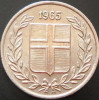 Moneda 10 AURAR - ISLANDA, anul 1965 *cod 671 = EXCELENTA!, Europa