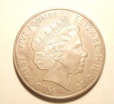 ANGLIA / MAREA BRITANIE 5 POUNDS 2012 -UNC ARGINT / FOARTE RARA