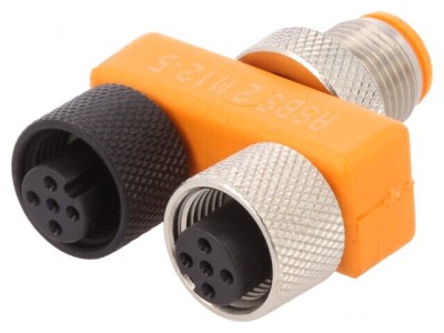 Adaptor &amp;icirc;n T M12 tată, M12 mamă x2 DeviceNet/CANopen foto