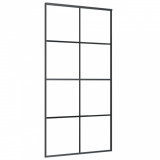 Cumpara ieftin Usa glisanta, negru, 102,5x205 cm, aluminiu si sticla ESG