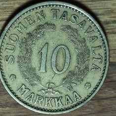 Finlanda -moneda rara- 10 markkaa 1936 an f greu de gasit -valoare catalog mare!