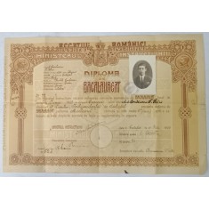 DIPLOMA DE BACALAUREAT EMISA DE LICEUL &#039; INDEPENDENTA &#039; DIN CALAFAT , 11 IULIE 1927