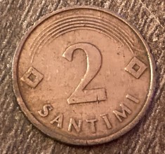 C50 - Moneda foarte veche - Letonia - 2 santimI - 1992