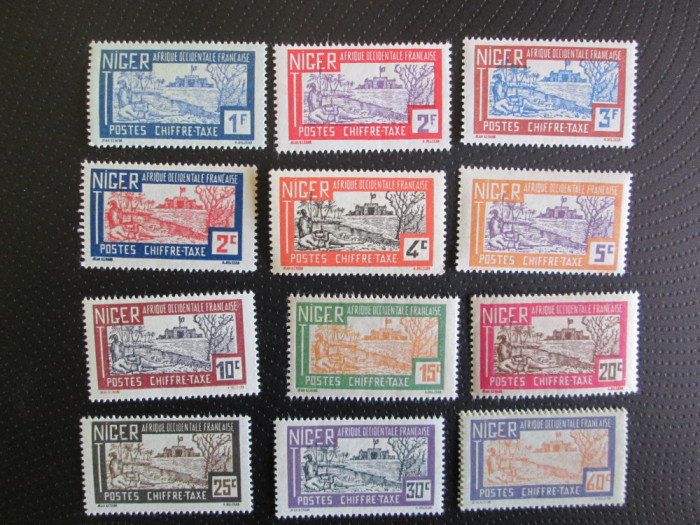 FRANTA COLONIE NIGERIA SERIE=MNH=8