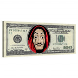 Tablou Canvas, Tablofy, Money Heist &middot; Dollar Bill, Printat Digital, 150 &times; 60 cm