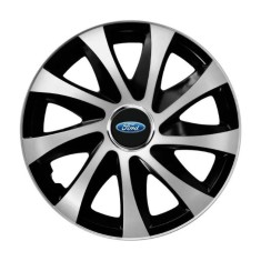 Set 4 capace roti Drift exrta Gri-Negru R16 Compatibil Cu Ford