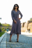 Cumpara ieftin Rochie Midi Vascoza Inimioare Arcassia 38, Volanase, Nasturi, Rochie de Zi, Produs in Romania