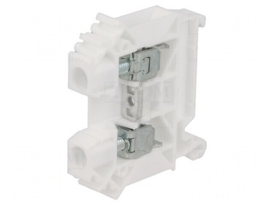 Conector de &amp;Icirc;mbinare Șine Alb 8mm 2 Borne foto