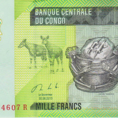 Bancnota Congo 1.000 Franci 2013 - P101b UNC