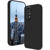Husa de protectie, flippy, pentru huawei p50 pro, liquid silicone, cu microfibra pe interior, protectie antisoc, compatibil incarcare wireless, negru