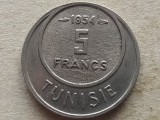 TUNISIA-5 FRANCS 1954