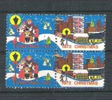 USA, Cinderella 1972 Christmas x 4, MNH L.081