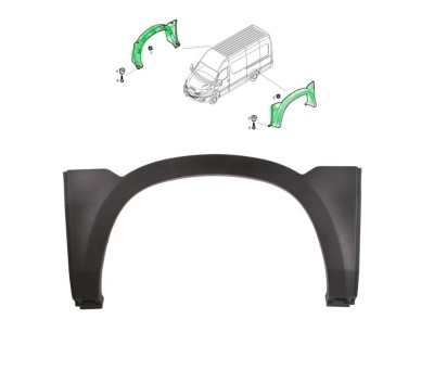 Bandou aripa, ornament spate IVECO DAILY, 07.2014-, partea stanga=dreapta, foto