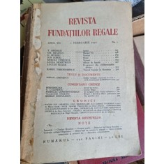Revista Fundatiilor Regale - Anul VII 1 Februarie 1940 Nr. 2