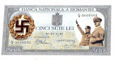 WW2 bancnota fantezie 500 lei 1940