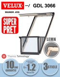Fereastra mansarda balcon VELUX GDL 3066 CABRIO, lemn de pin, 3 sticle