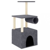 Cumpara ieftin Ansamblu pisici cu stalpi din funie sisal, gri inchis, 109,5 cm