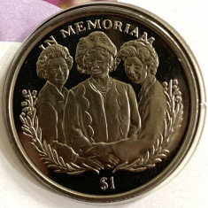 SIERRA LEONE 1 DOLLAR 2002, ( IN MEMORIAM QUEEN MOTHER AND DAUGHTERS.) foto