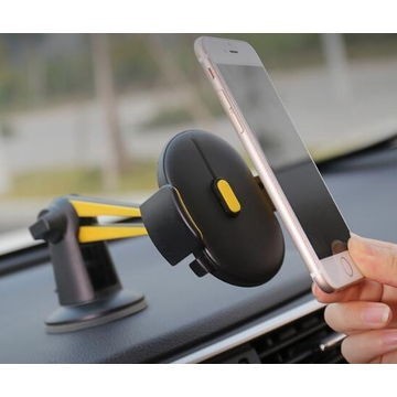 Suport auto cu brat robotic extensibil , prindere cu ventuza , Negru foto