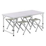 Set Masă și Scaune Pliabile din Aluminiu pentru Camping, CMCLASS