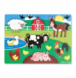 Puzzle din lemn Ferma Animalelor, Melissa &amp; Doug