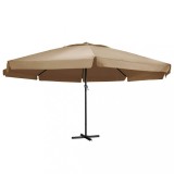 Cumpara ieftin Umbrelă soare de exterior cu st&acirc;lp aluminiu gri taupe 600 cm
